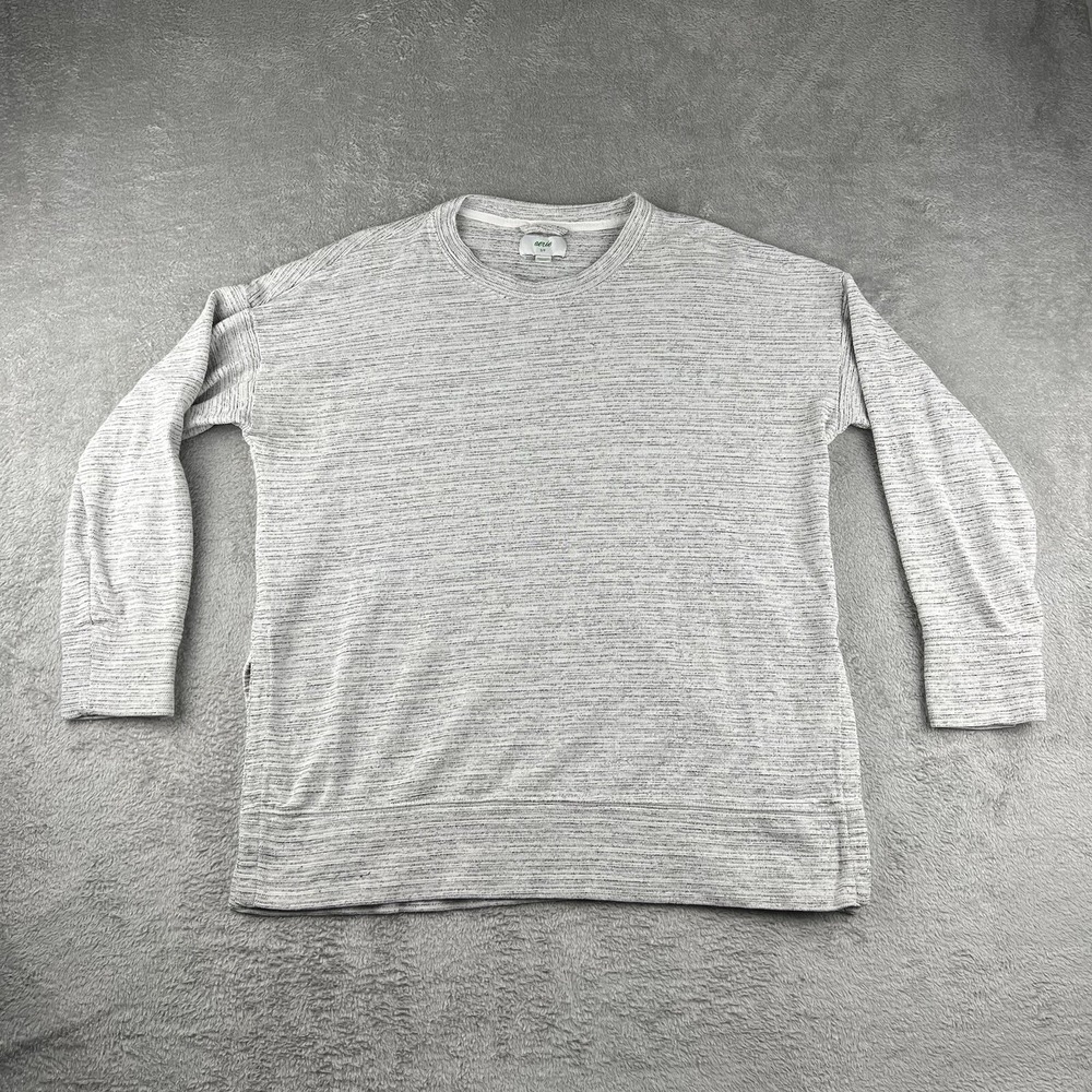 Aerie Sweater Womens S White Knit Pullover Loose Boxy Fit